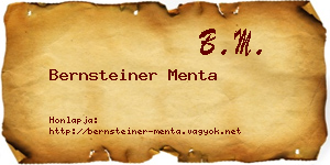Bernsteiner Menta névjegykártya